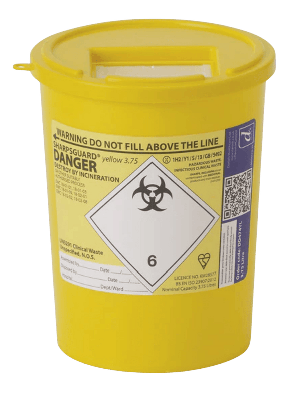 Sharpsguard Yellow 1L-7L Sharps Bin - Stargaze Aesthetic Supplies