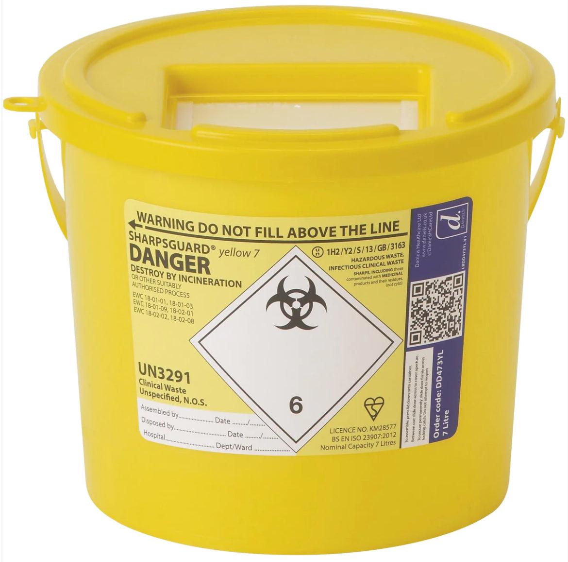 Sharpsguard Yellow 1L-7L Sharps Bin - Stargaze Aesthetic Supplies